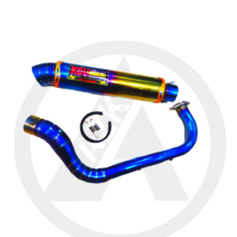 Yamaha Mio M3 Blue Gold Exhaust Full Set for Motorcycle Parts Shopee