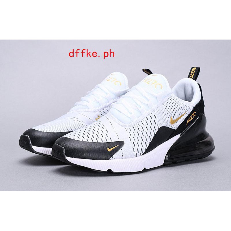 black white and gold air max 270