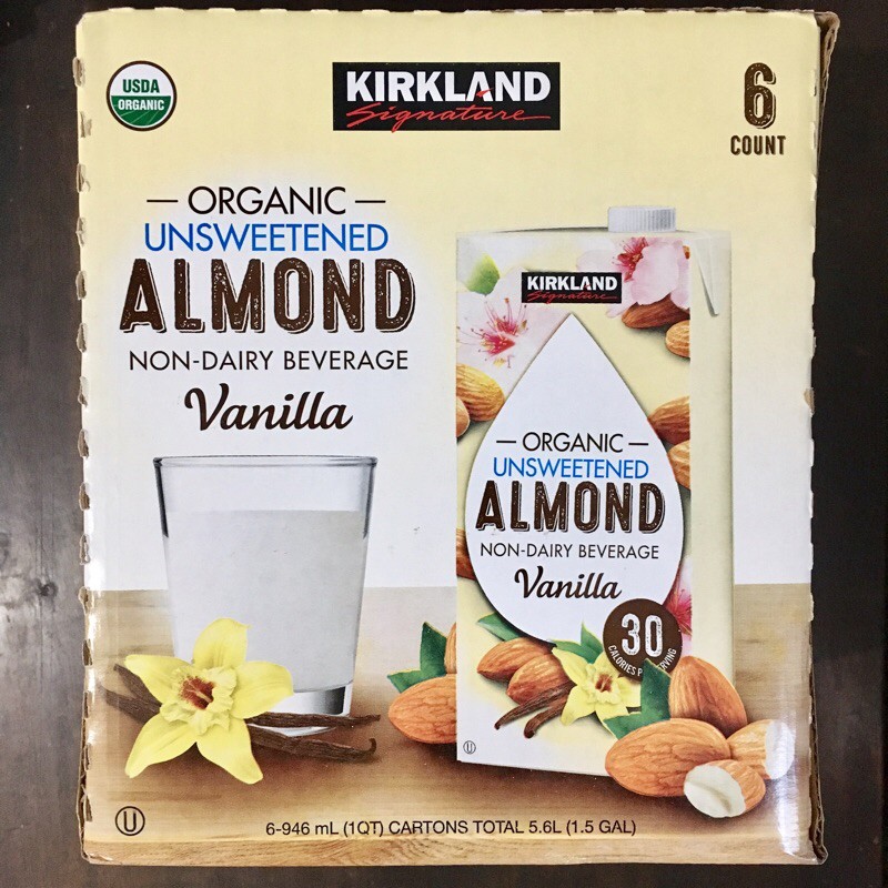 Kirkland Organic Unsweetened Almond Vanilla Milk Shopee Philippines