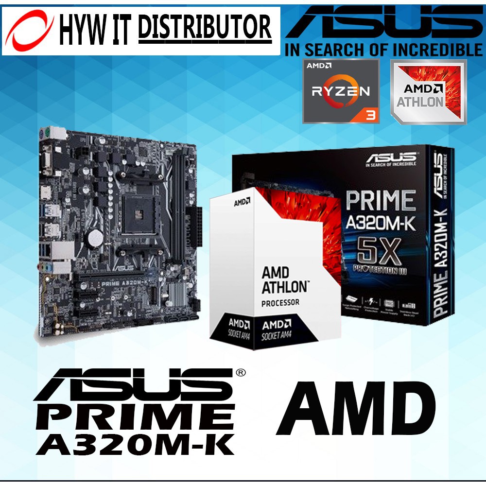 Asus PRIME A320M-K With AMD processors | Shopee Philippines