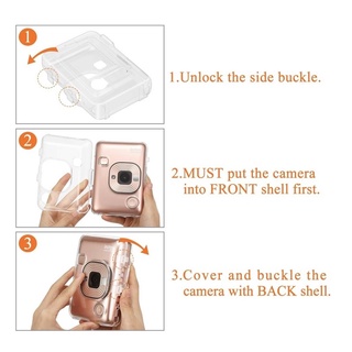 Clear Plastic Case PC Crystal Case Cover for Instax Mini Liplay Hybrid Film Camera Scratch Resistant Drop #6