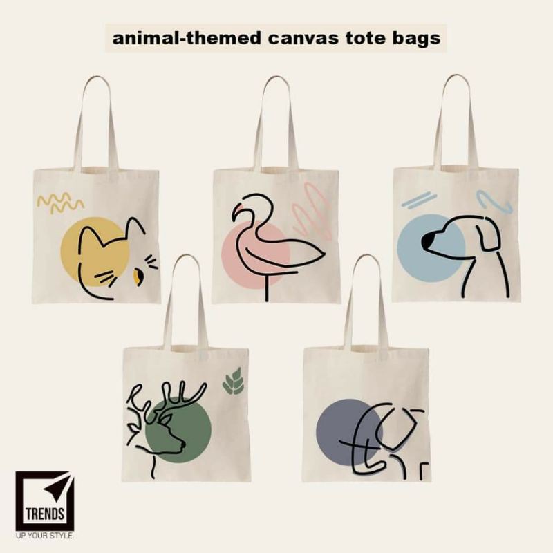 Animal - Themed Canvas Tote Bag | Shopee Philippines