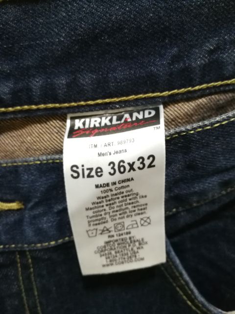 kirkland jeans 36x32