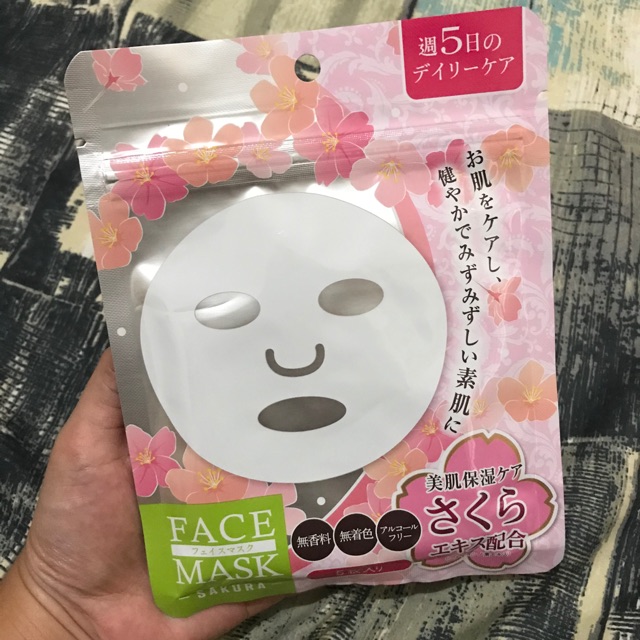 FACIAL MASK SAKURA 5pcs from DAISO JAPAN Shopee Philippines
