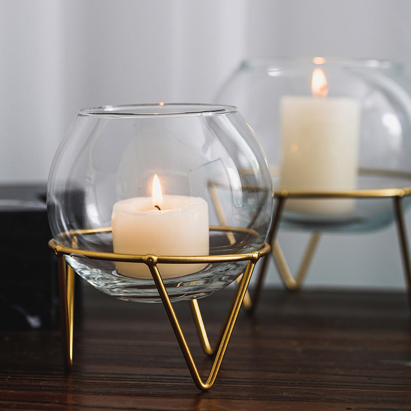 glass candle decoration