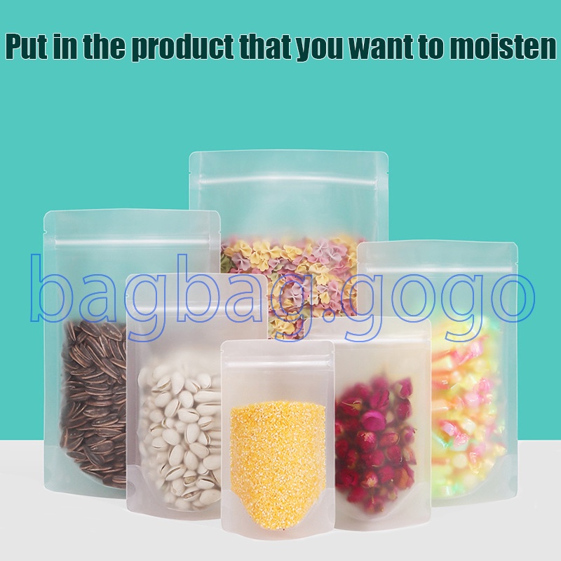 50PCS Frosted plastic food bag waterproof bag moisture proof bag moisture bag laminate bag trinket