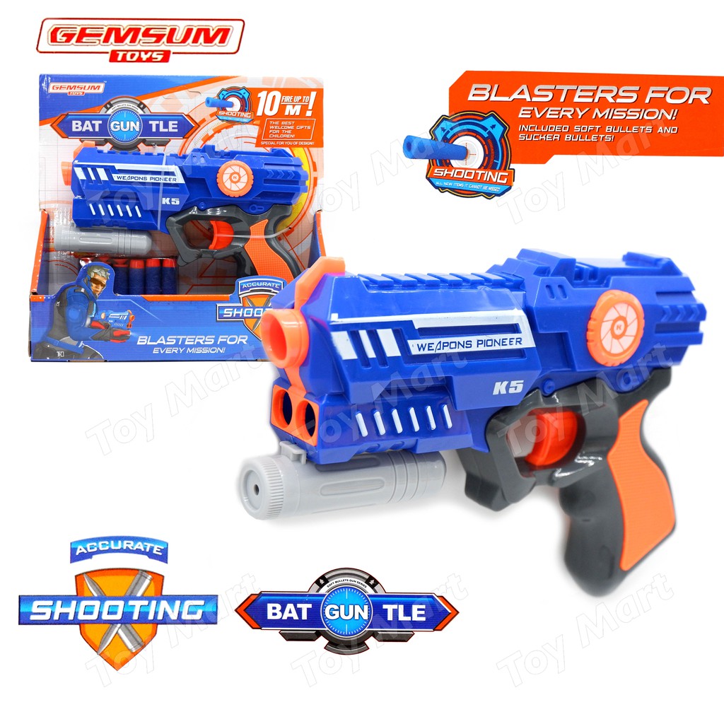 Toy Blaster Gun Toy Blasters Gun 6 Soft Dart Bullet Battle Gun Shopee