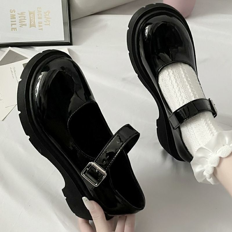 Japanese Black School Shoes for Ladies High Quality Mary Jane Small Leather  Shoes with JK Uniforms Cute Round Toe Lolita Shoes with Skirts Ladies Shoes  for School | Shopee Philippines