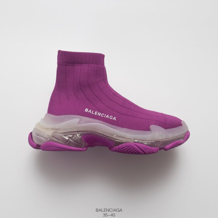 balenciaga sock shoes purple