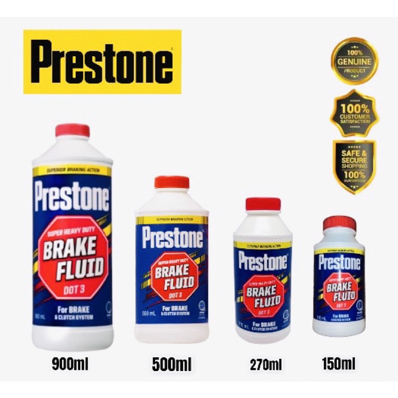 PRESTONE BRAKE FLUID DOT3 900ml,500ml,270ml,150ml Shopee Philippines