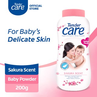 Tender Care Sakura Scent Hypo-Allergenic Baby Powder 200g