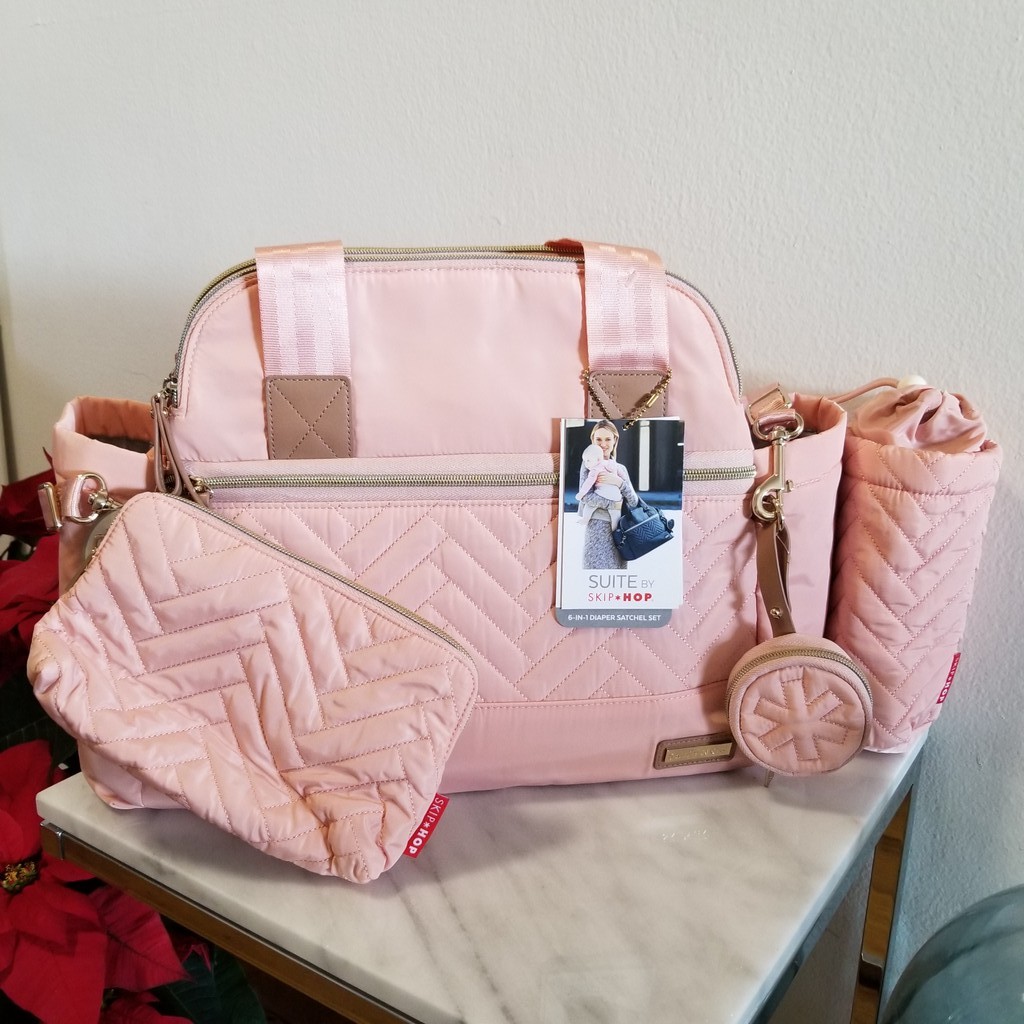 skip hop diaper bag pink