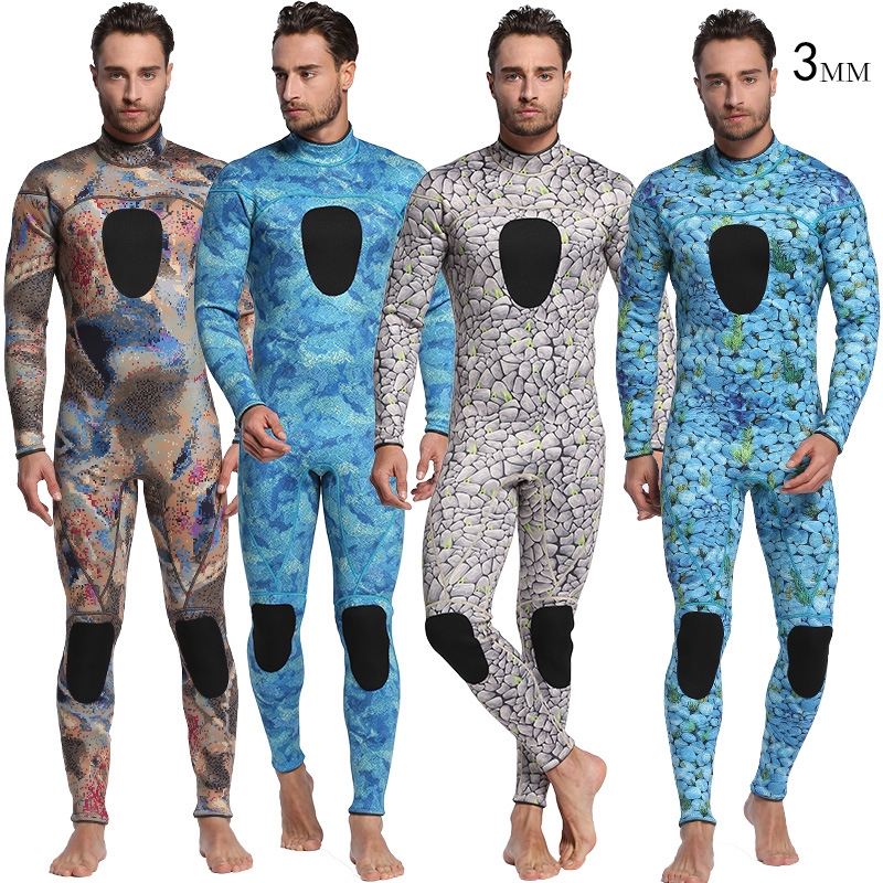 3mm Camouflage One Piece Diving Suit Camo Warm Waterproof