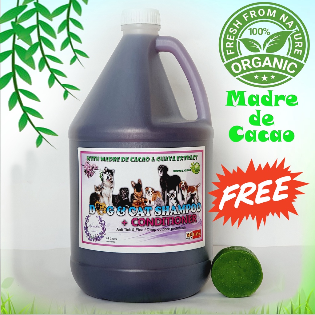 ”Free Soap”1 gallon (Lavender Scent) Madre de cacao w/ guava extract Dog & Cat Shampoo w/conditioner #9