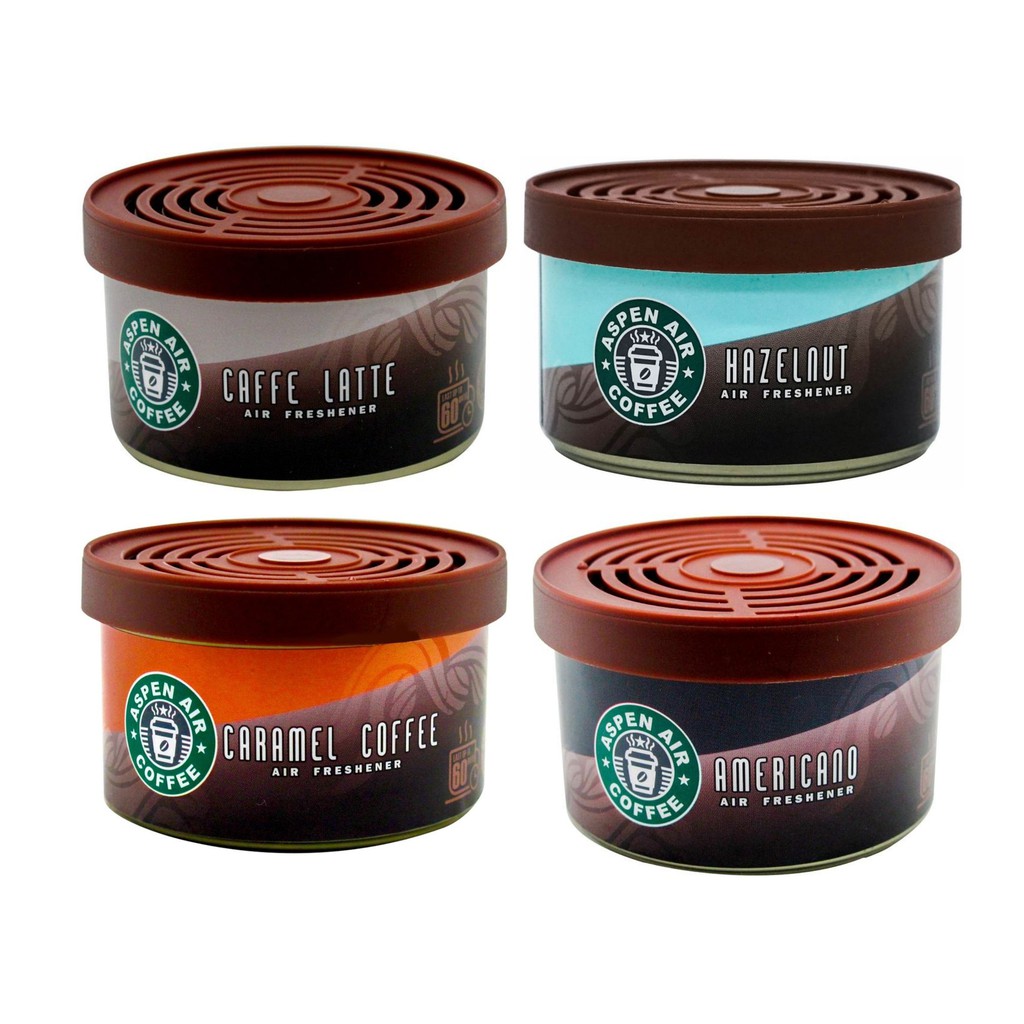 (Bundle of 4) Aspen Air Organic Coffee Air Freshener 36g Americano