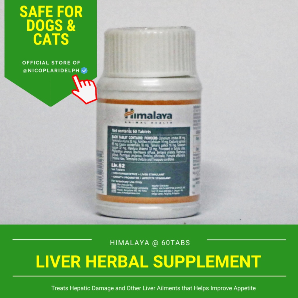 Himalaya Liv 52 Vet Tablets for Dogs and Cats (60tabs) [PRICE SLASHED