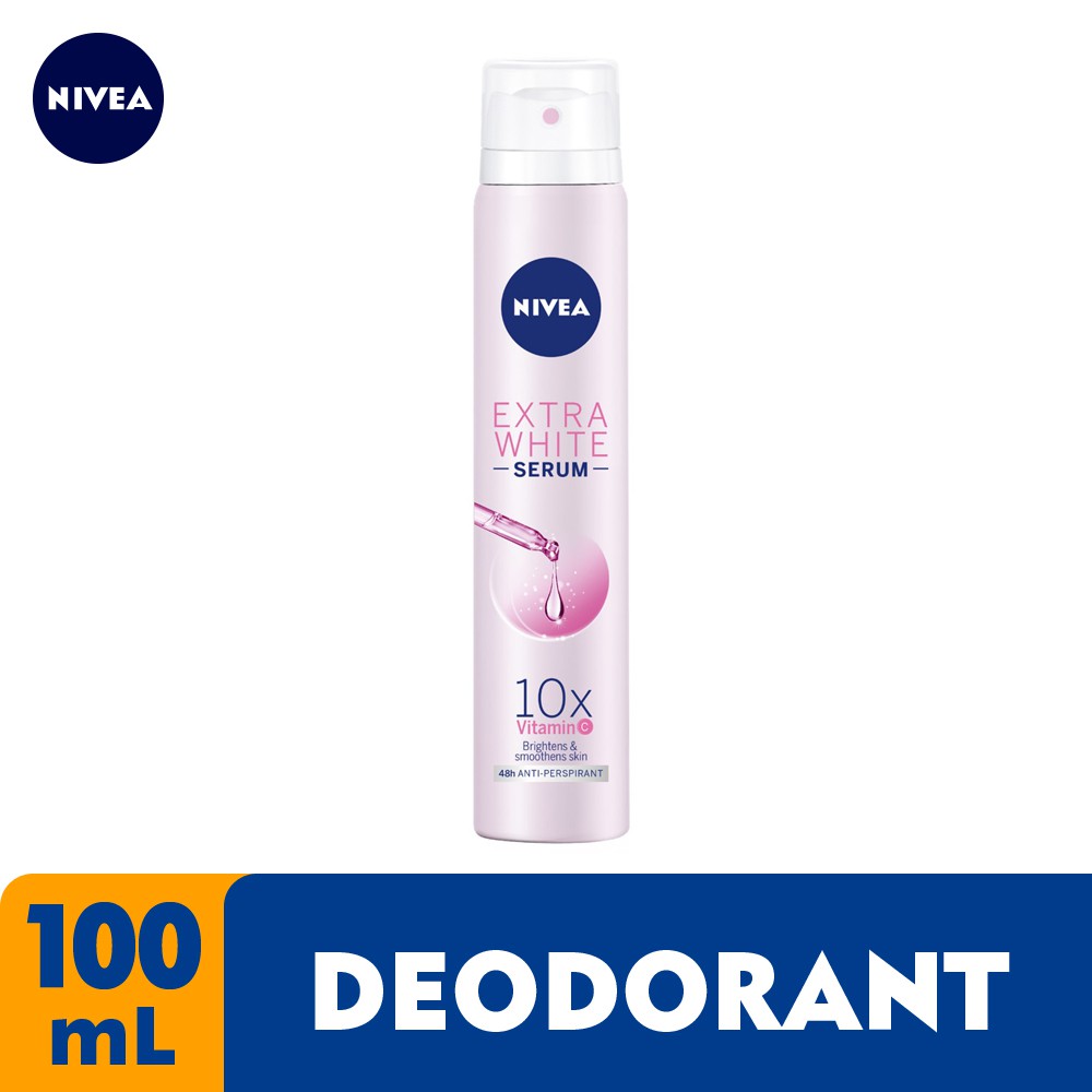 NIVEA Deodorant Extra Whitening AntiPerspirant Serum Spray, 100ml