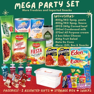 Christmas Basket Mega Party Set Holiday Gift set Noche Buena Christmas Spaghetti Set Food Giveaways