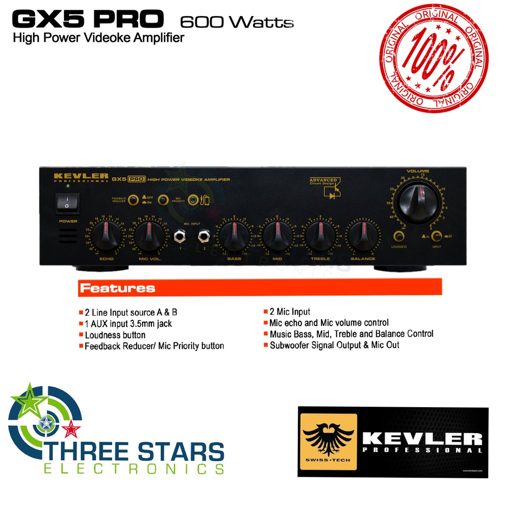 Kevler GX5 PRO High Power Integrated Amplifier 600W x 2 GX 5 karaoke