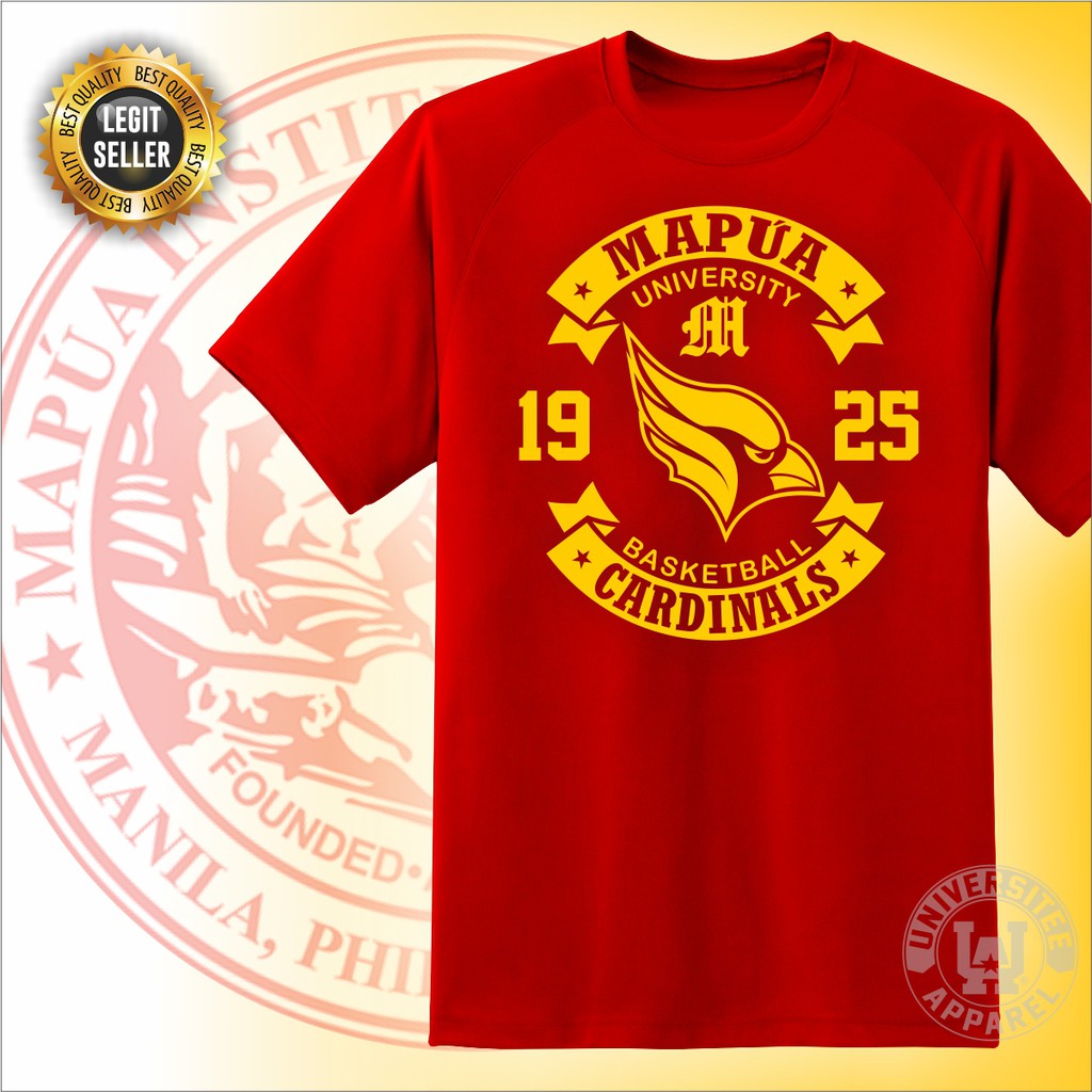 NCAA MAPUA Red Cardinal Basketball Shirt MAPUA University T shirt ...