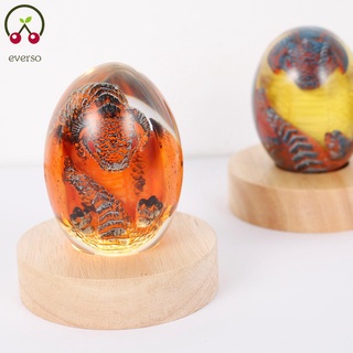 LED Lights Display Base for Crystals Glass 8CM Wooden Lights Display Stand with on/off Switch Round