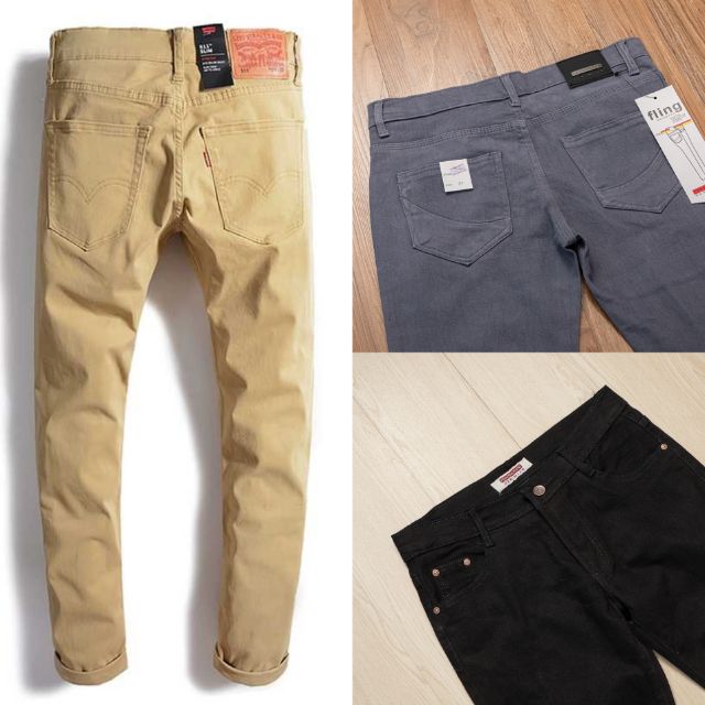 6 Color cotton Men's pants stretchable | Shopee Philippines