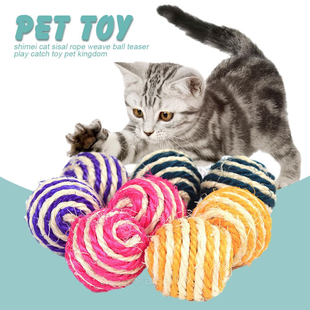 Pet sisal ball cat knitting ball cat scratching ball teasing cat ...