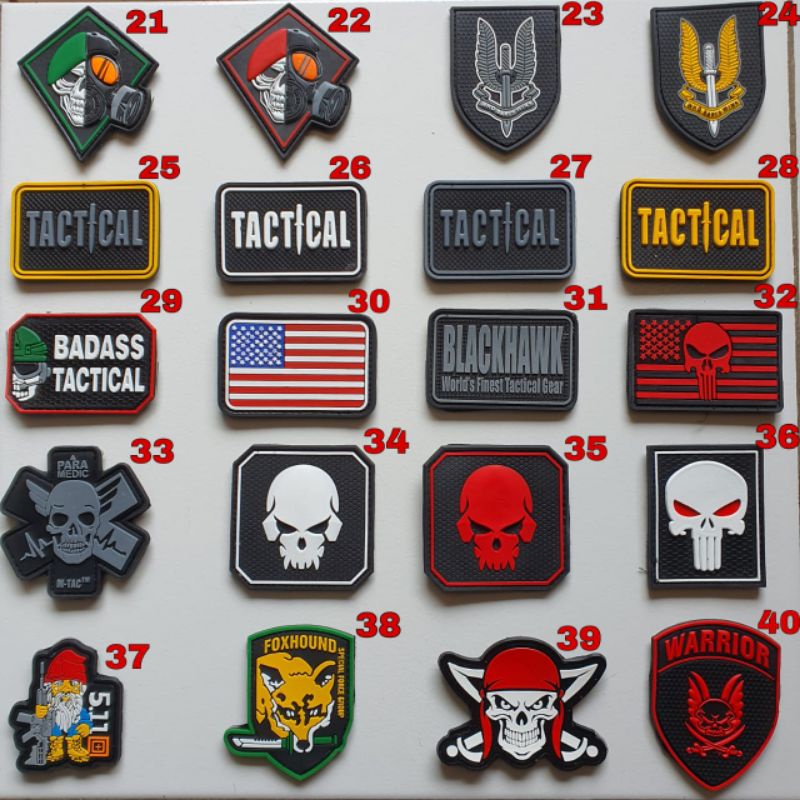 Skull logo rubber patch - funiser - skull - godwill - tactical - skull rubber patch - velcro rubber emblem patch