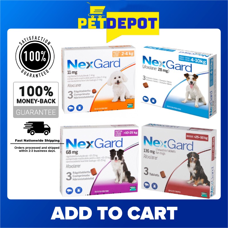 Nexgard Fast Acting Anti Tick And Flea Treatment Chewables For Dogs Shopee Philippines