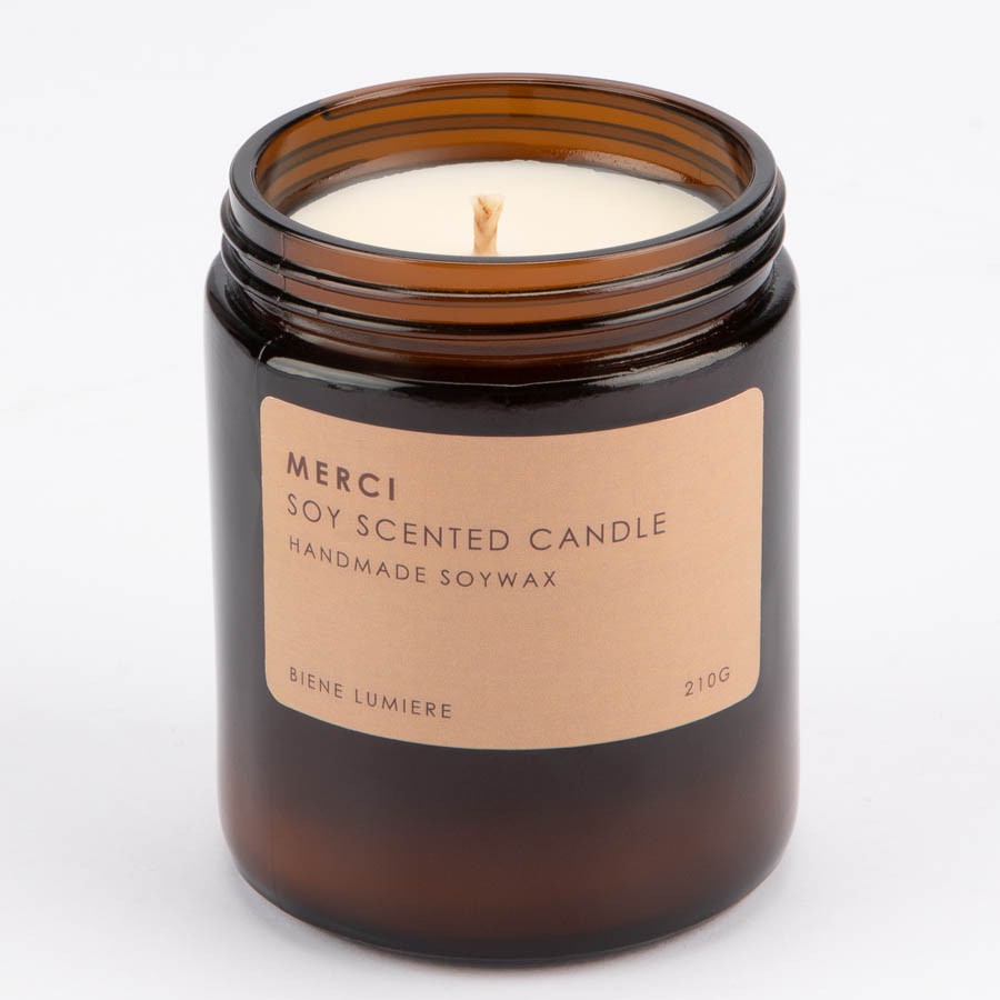 Biene Lumiere Merci soy wax scented candle 210g / 8 oz (chamomile scent ...