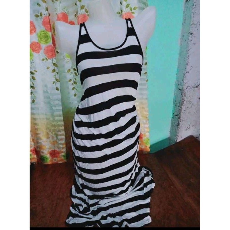 Sando Dress Black And White Shopee Philippines