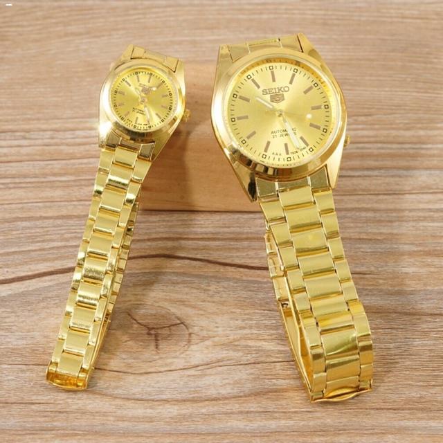 Set & Couple Watches✓RELO SEIKO gold couple men's women 'stainless watch |  Shopee Philippines