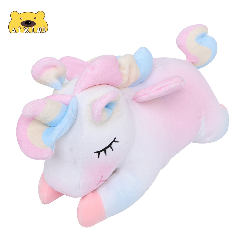 AIXINI Colorful Unicorn Doll Cute Plush Toy Kawaii Stuffed Animal