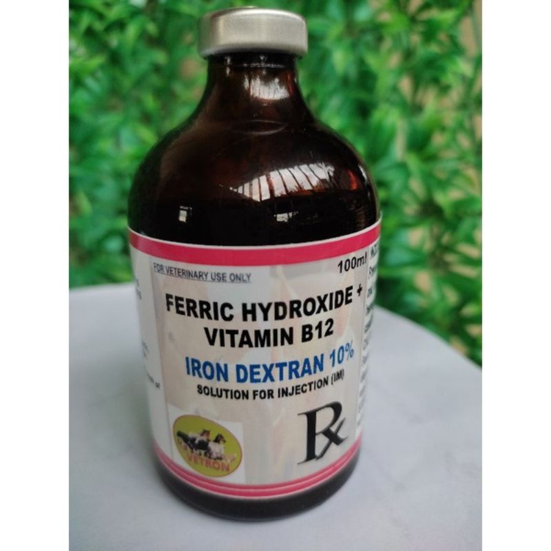 ANIMAL MEDICINE 100ML FERRIC HYDROXIDE + VITAMIN B12 ( IRON DEXTRAN