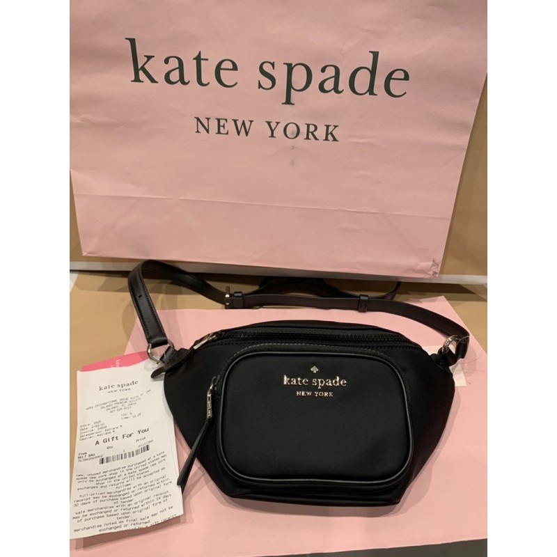 Kate Spade dorien nylon belt bag in black with receipt | Shopee Philippines