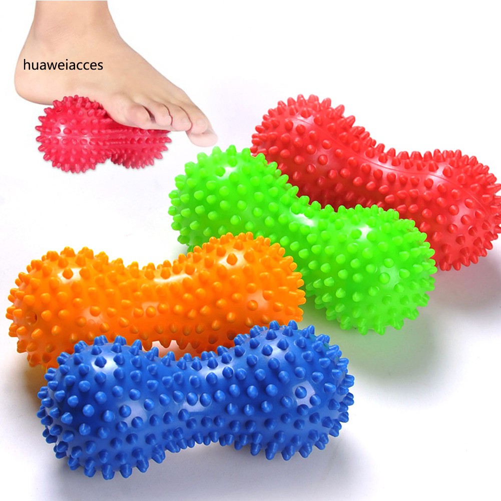 HUA_Spiky Foot Massage Ball Roller Relaxation Training Acupressure Massager Care Tools Shopee