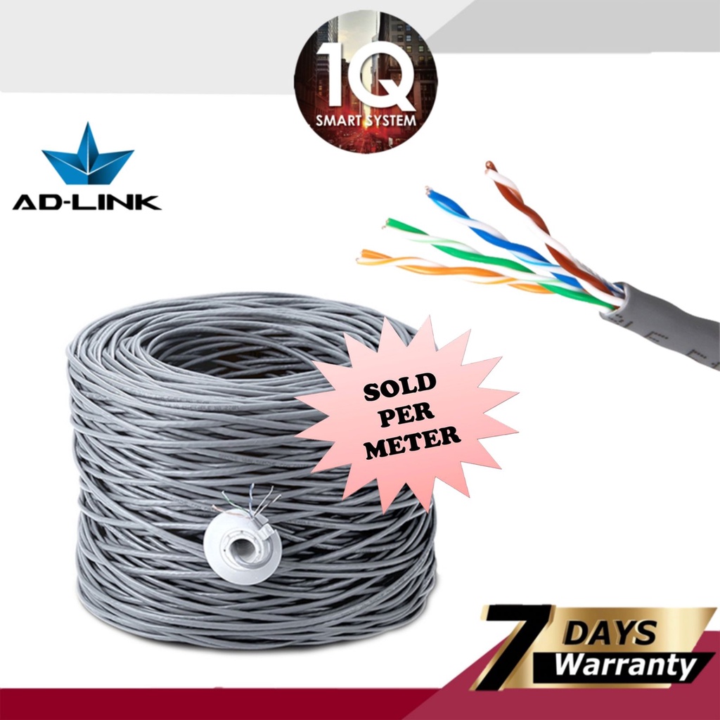 ADLINK CAT5 E UTP Cable Pure Copper per Meterwith or without RJ45