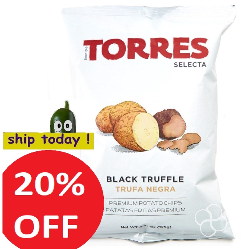 Torres Selecta Black Truffle Potato Chips 125g Trufa Negra Shopee