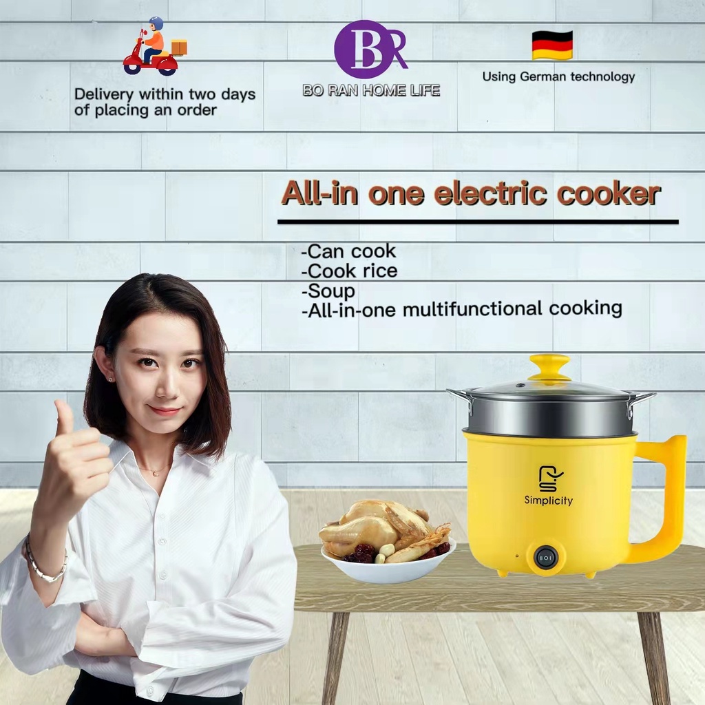 blakk rice cooker BO RAN Mini Rice Cooker/electric pot, 1.8L Multi