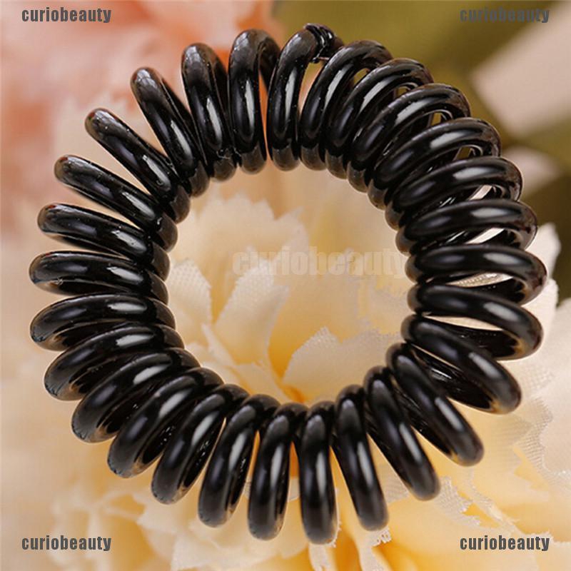 Dress Up 10 Pcs Elastic Telephone Wire Cord Head Ties Hair Band