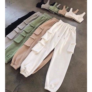 7 Colors Makapal  Unisex Plain Cotton Jogger Pants  Original Three Pockets Korean Sweatpants #3