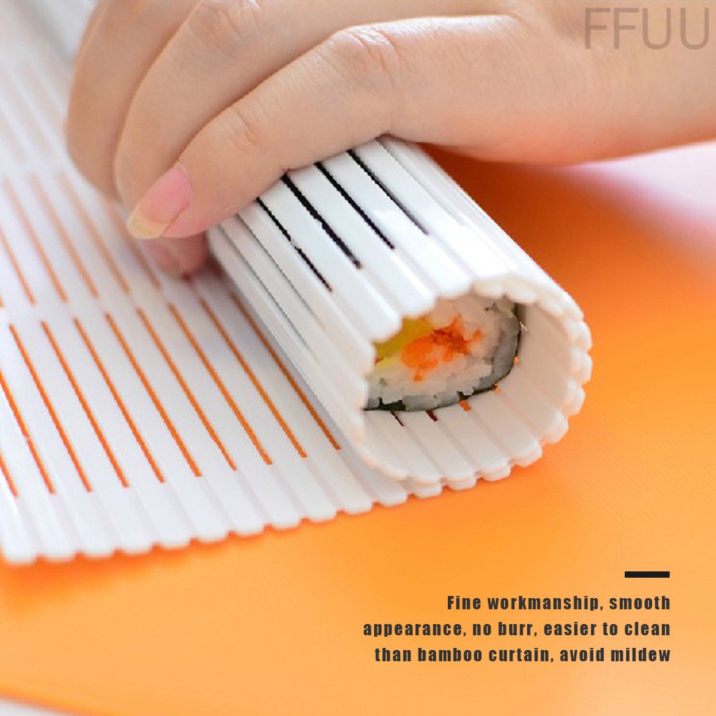 Sushi Rolling Pad Smooth Kitchen DIY Roller Mat Plastic Seaweed Sushi Making Tool for Home