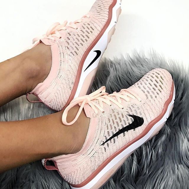 nike training air zoom fearless sneakers in rose gold