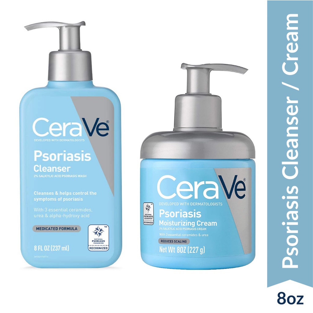 CeraVe Psoriasis Cleanser / Cream with 2 Salicylic Acid 237ml 8oz