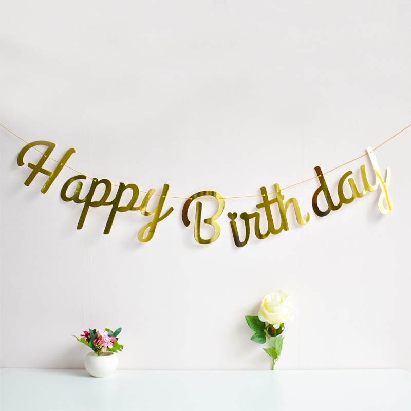 Ins Happy Birthday Alphabet Party Hanging Flag Happy Birthday Banner ...