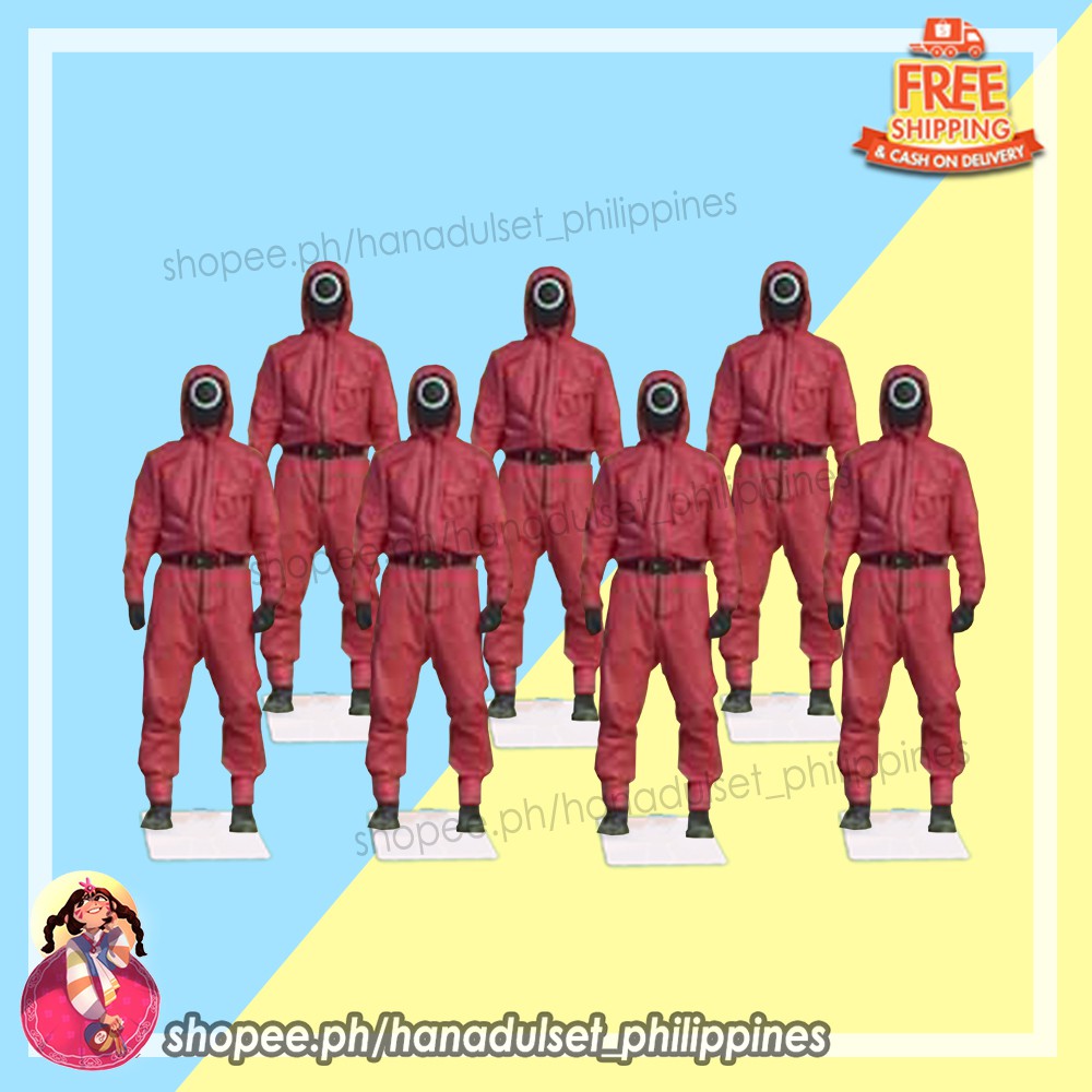 7 pcs 2.5 inches Squid Game Circle Man Standee | Cake Toppers ♥ hdsph |  Shopee Philippines