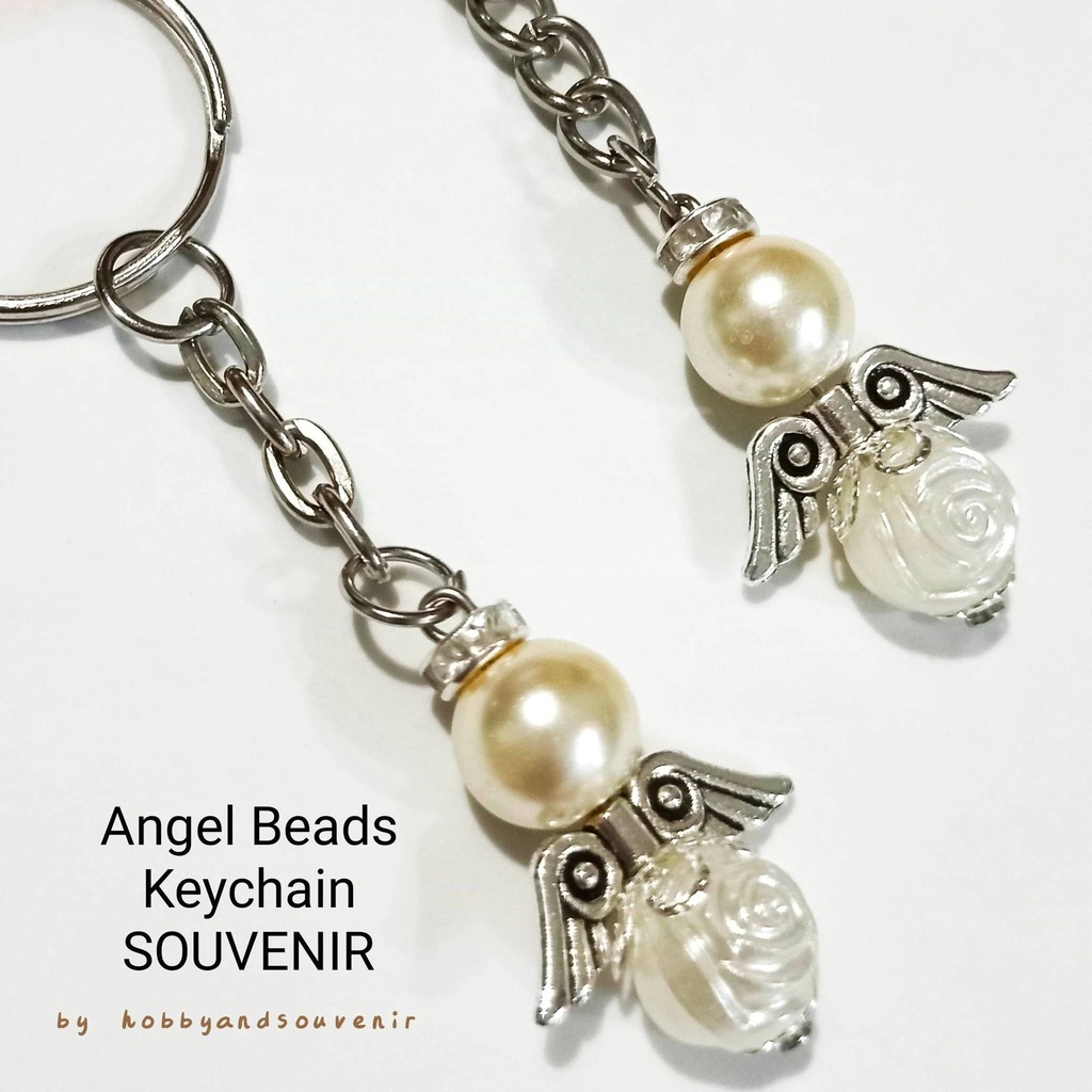 Keychain Souvenir Baptism Christening Giveaway Blue Pink white Royal