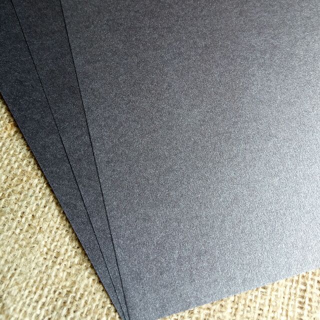 CHARCOAL (DARK GRAY) SHIMMERY SPECIALTY PAPER / BOARD (10 sheets