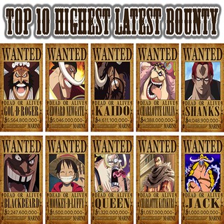 ONE PIECE WANTED LATEST BOUNTY POSTER | Shopee Philippines