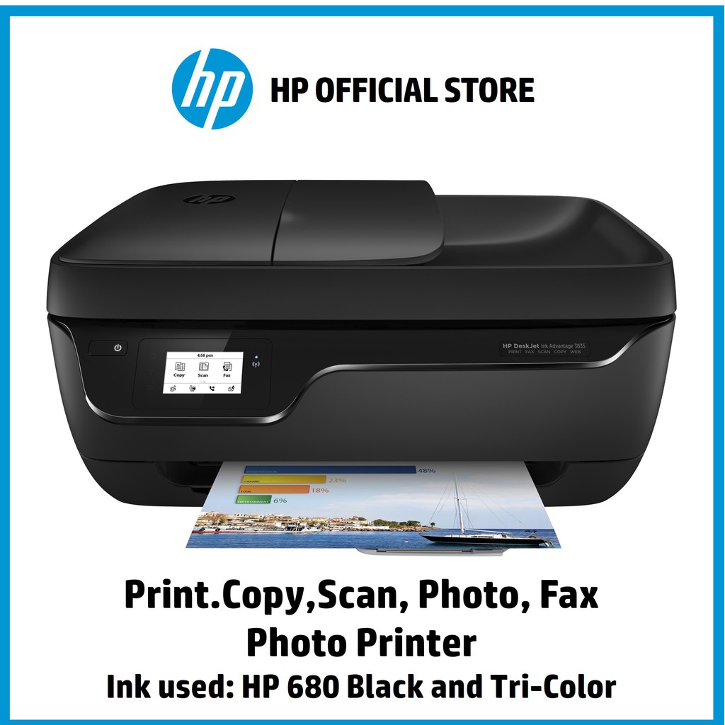 HP DeskJet Ink Advantage 3835 (Print.Copy,Scan, Photo, Fax) | Shopee Philippines